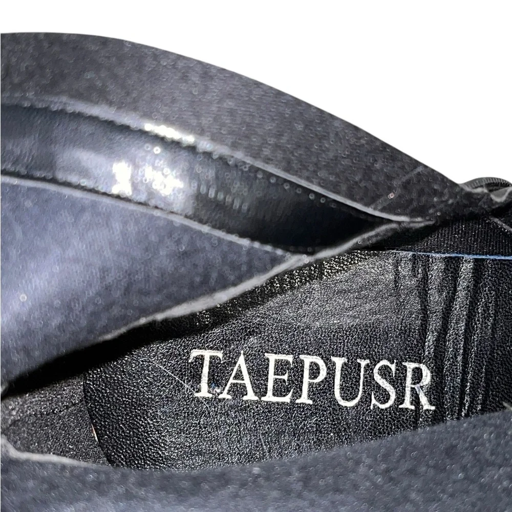 Taepusr Black Ankle Booties NWOB - Picture 10 of 11